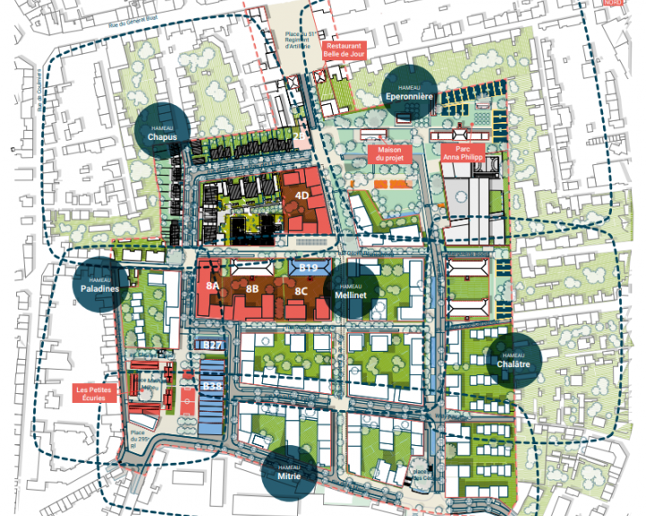 Plan du quartier Mellinet