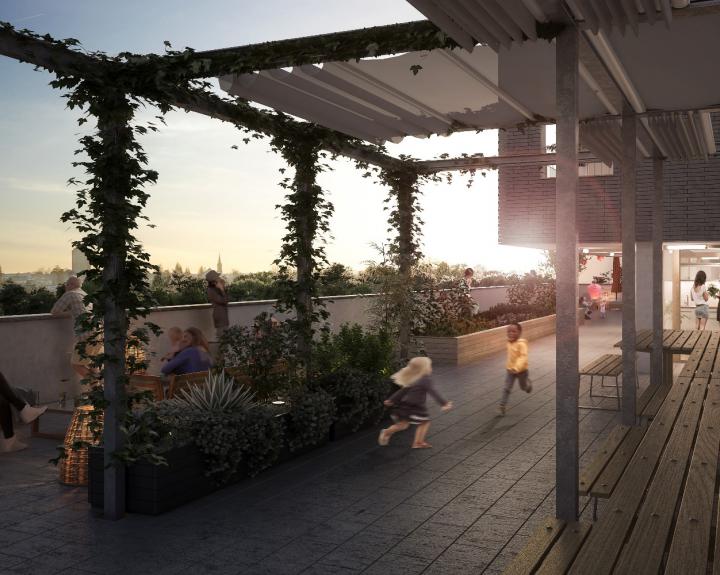 Terrasse commune Zellige Nantes