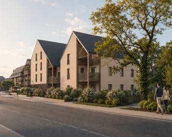 Vu extérieure côté rue - logement BRS 