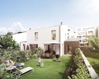 Vue d'un jardin de maison