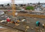 janvier 2023_Terrassements achevés_grue installée_murs péripériques sous-sol en cours